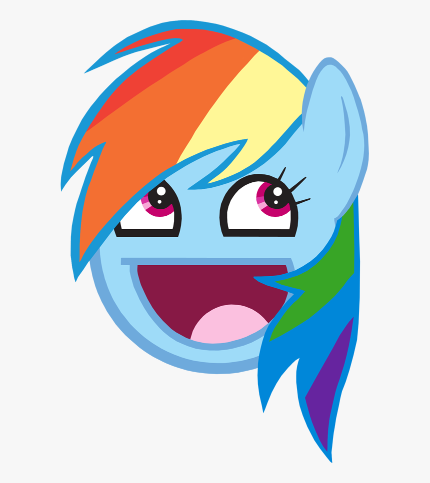 Clip Art Rainbow Face Meme - Little Pony Friendship Is Magic, HD Png Download, Free Download