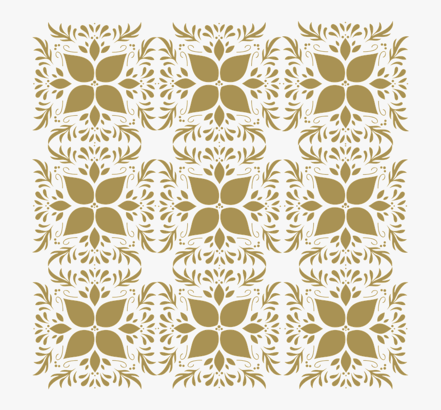 Pattern, Gold, Floral, Texture, Design, Decoration - Floral Design, HD Png Download, Free Download