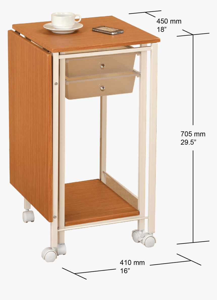 Foldable Student Desk W 2 Drawers End Table Hd Png Download