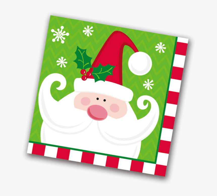 Samta Face Set Colorful Printed Paper Napkin - Santa Claus, HD Png Download, Free Download