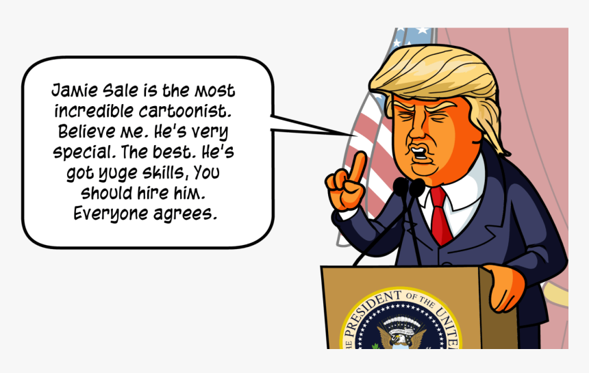 Donald Trump Cartoon Comic - Donald Trump Comic Strip, HD Png Download, Free Download