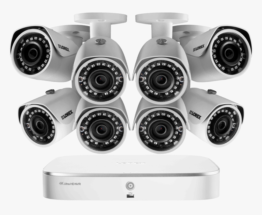 2k Ip Security Camera System With 8 Channel Nvr And - Lorex Security Cameras, HD Png Download, Free Download