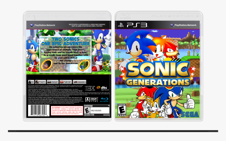 Sonic Generations Box Cover - Sonic Generations, HD Png Download, Free Download