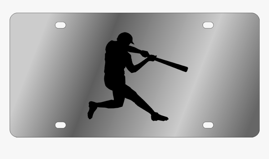 Lsn - License Plate - Baseball - Baseball Player Swinging Bat Clipart, HD Png Download, Free Download