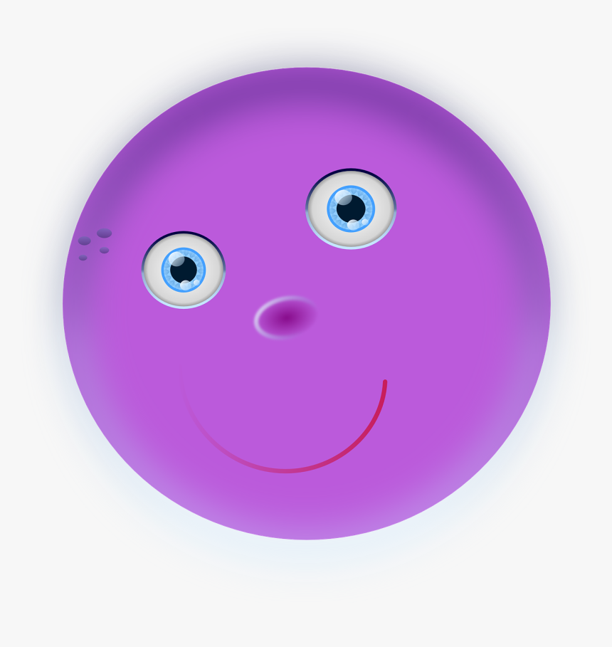 Smiley Face Chat Free Photo - Purple Face Ball Png, Transparent Png, Free Download