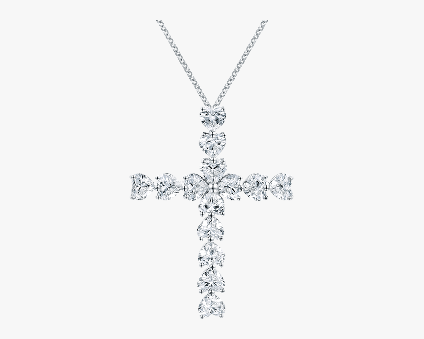 Symbols By Harry Winston, Heart-shaped Diamond Cross, HD Png Download, Free Download