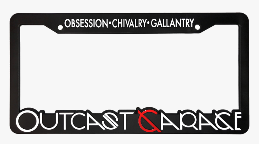 Outcast Garage License Plate Frame - Work License Plate Frame, HD Png Download, Free Download