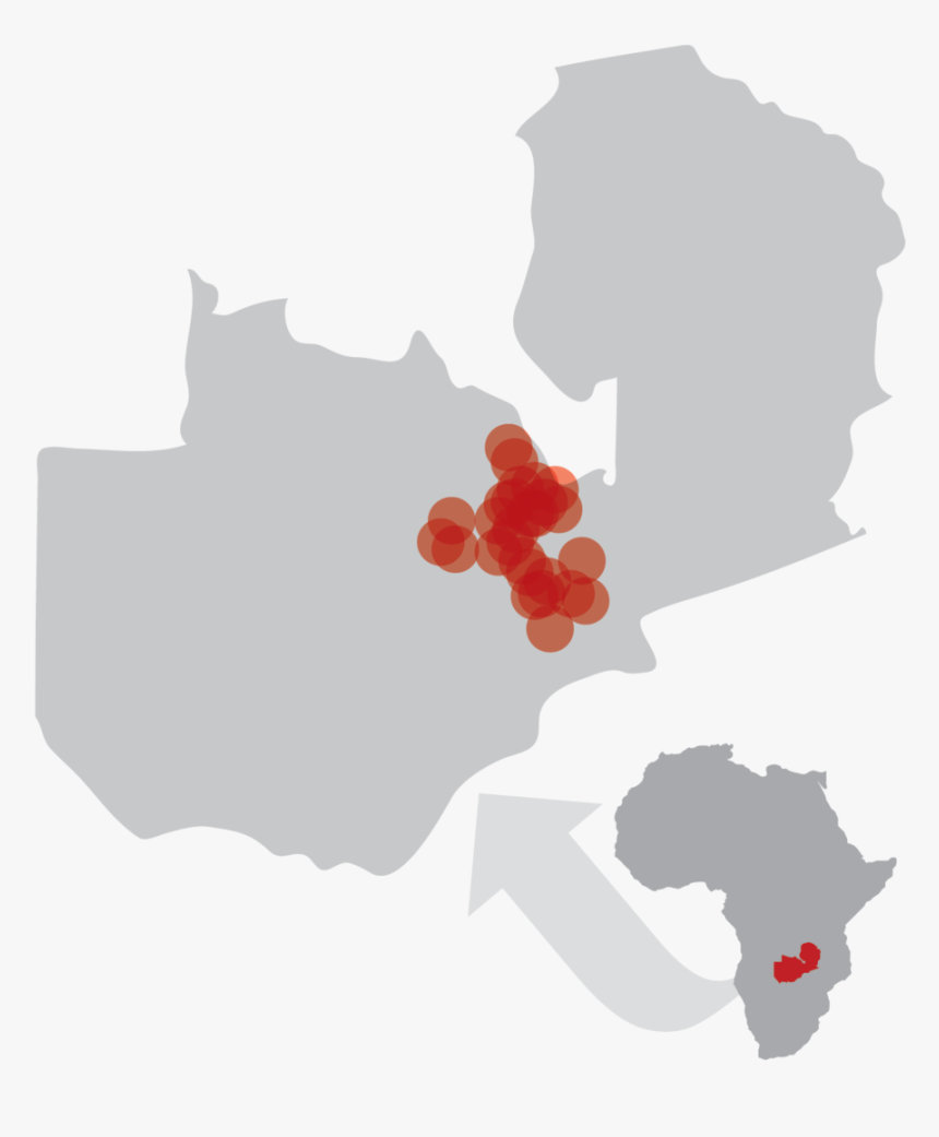 Areas In Zambia Being Impacted By Hands At Work - Zambian Map Vector, HD Png Download, Free Download