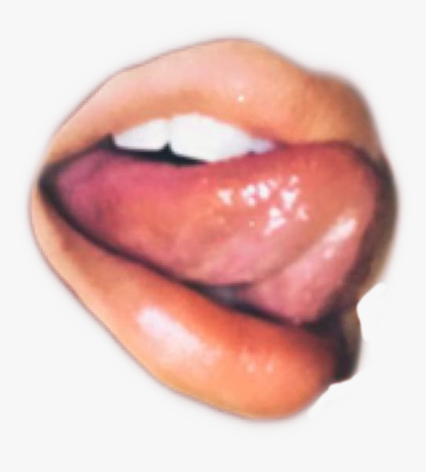 #grunge #lips #tongue #aesthetic #clipart #vintage - Tongue, HD Png Download, Free Download