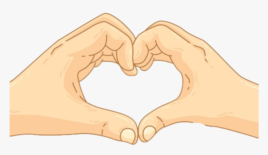 Cartoon Finger Heart Transprent - Love, HD Png Download, Free Download
