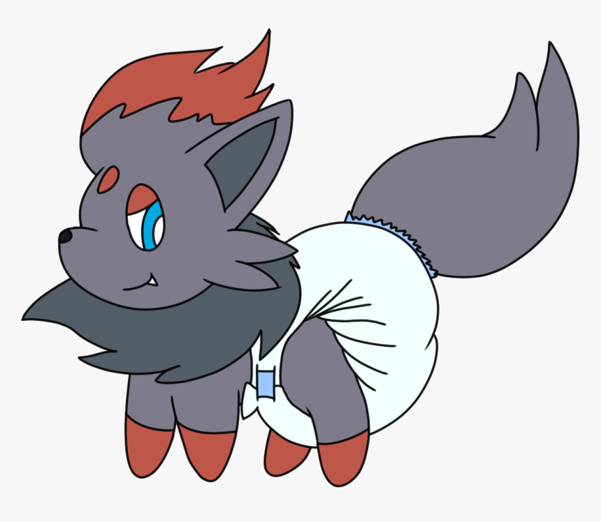 [ink, By Mewzy148] Zorua Diapee - Cartoon, HD Png Download, Free Download