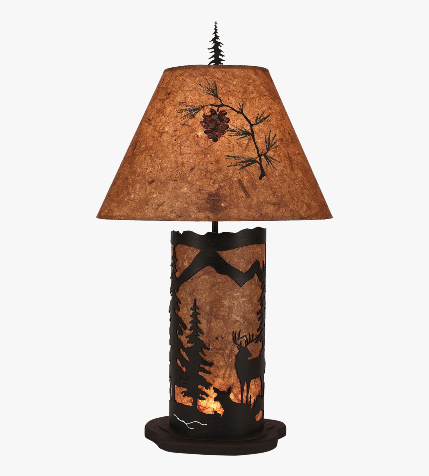 Kodiak Small Deer Scene Table Lamp W/ Night Light - Lamp, HD Png Download, Free Download