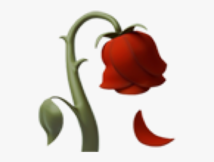 #emoji #iphoneemoji #rose #roseemoji #freetoedit - Dead Rose Emoji Transparent, HD Png Download, Free Download