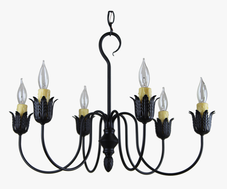 Farmhouse Chandelier Finished In Aged Black, Handcrafted - Chandelier, HD Png Download, Free Download