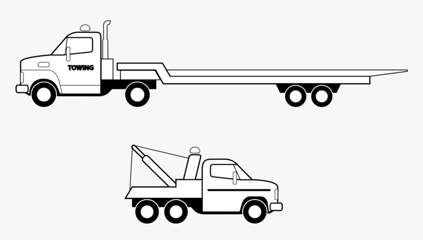 Line Art,automotive Exterior,area - Flatbed Truck Clipart, HD Png Download, Free Download