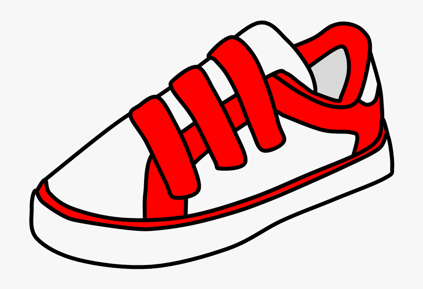 Sneakers, Velcro, White, Red - Shoe With Velcro Clip Art, HD Png ...