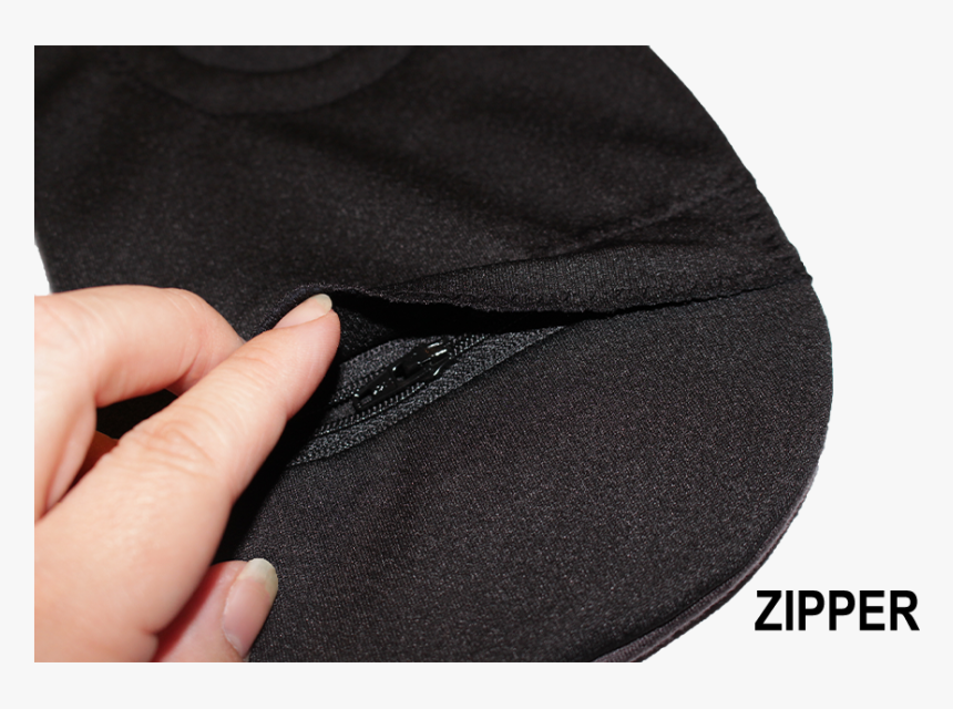 Enclosed Pocket Flip-out Pocket Zipper Pocket Velcro - Leather, HD Png Download, Free Download