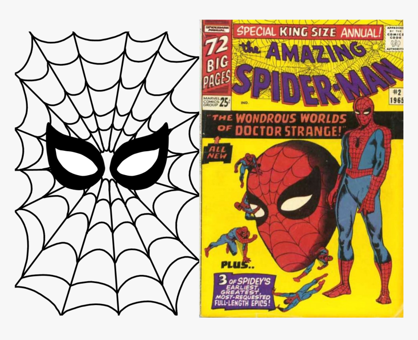 Spiderman Mask Png -mask Topandbottompreview Besideditko - 1963 Spider Man  Comics, Transparent Png - kindpng