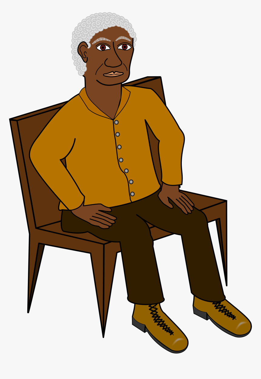 Sitting Big Image Png - Man Sitting On A Chair Clipart, Transparent Png, Free Download