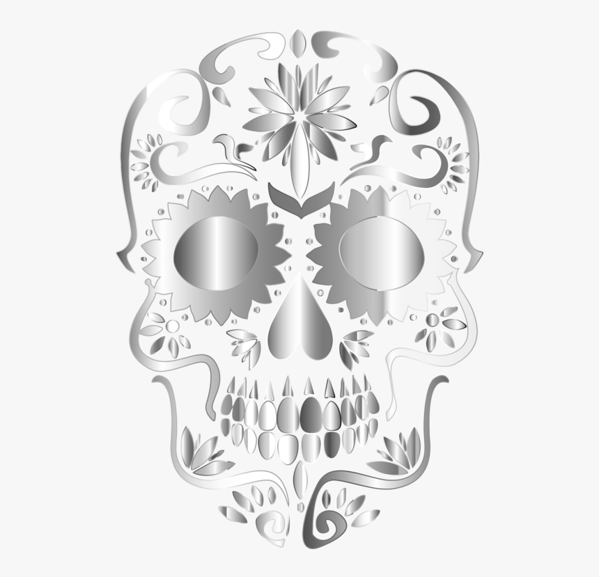 Clear Background Transparent Sugar Skull Png, Png Download, Free Download