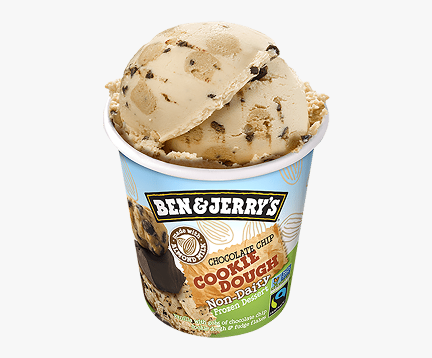 Chocolate Chip Cookie Dough Non-dairy Frozen Dessert, - Ben And Jerry's Non Dairy Cookie Dough, HD Png Download, Free Download