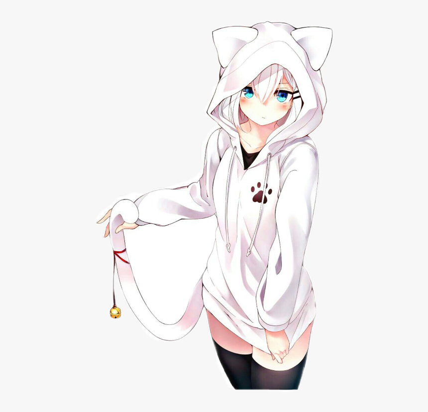 anime wolf girl hoodie