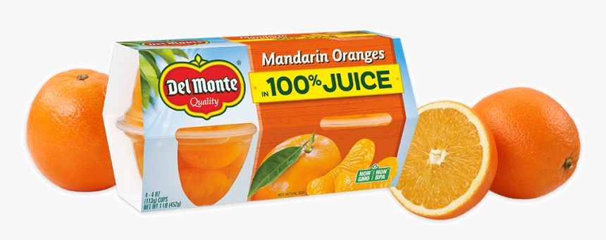 Mandarin Oranges, Fruit Cup® Snacks - Del Monte, HD Png Download, Free Download