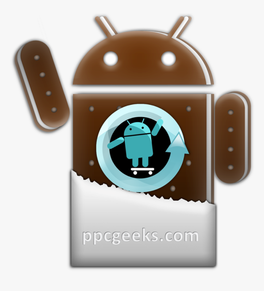 Cyanogenmod 9= Ice Cream Sandwich - Ice Cream Sandwich Android Logo, HD Png Download, Free Download
