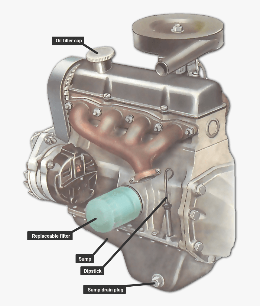 Oil Filter On Engine, HD Png Download, Free Download