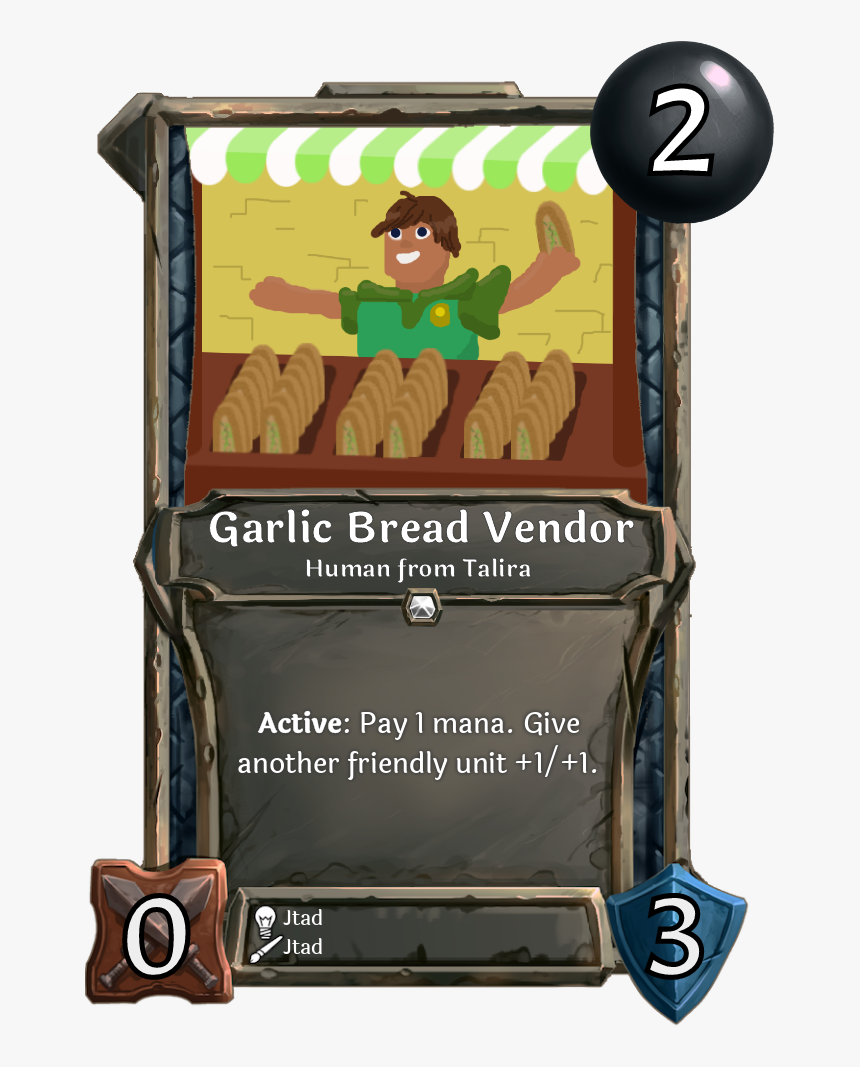 Garlic Bread Vendor - Cartoon, HD Png Download, Free Download