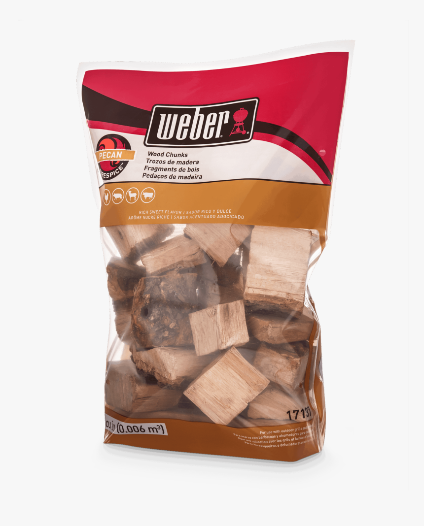 Pecan Wood Chunks View - Weber Grill, HD Png Download, Free Download