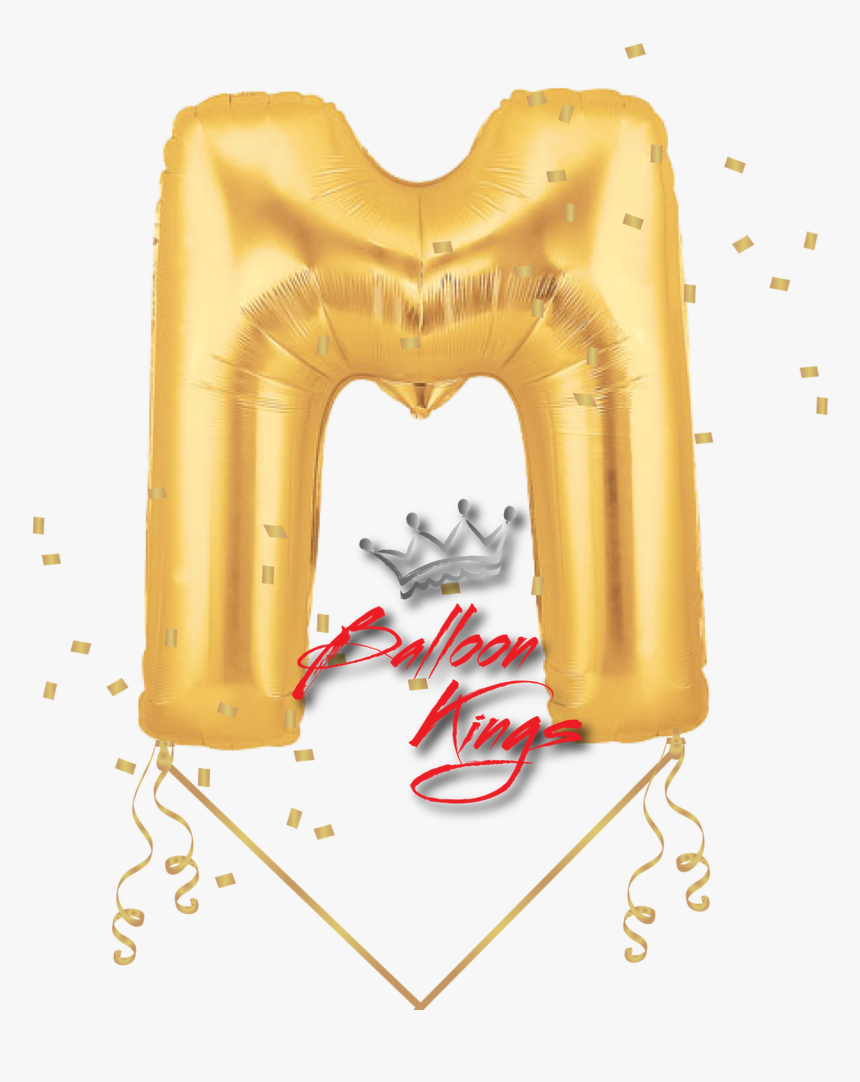 Gold Letter M - M Balloon, HD Png Download, Free Download