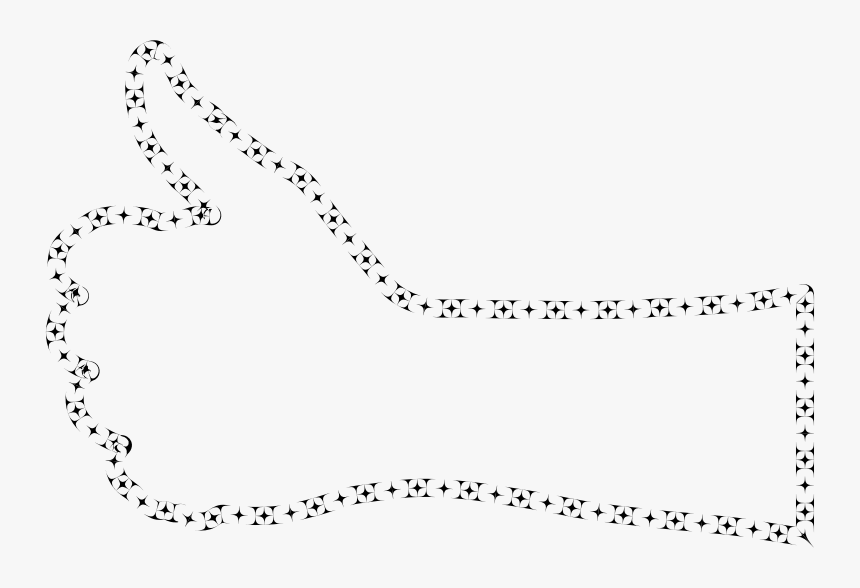 Corner Curves Thumbs Up Hand - Line Art, HD Png Download, Free Download