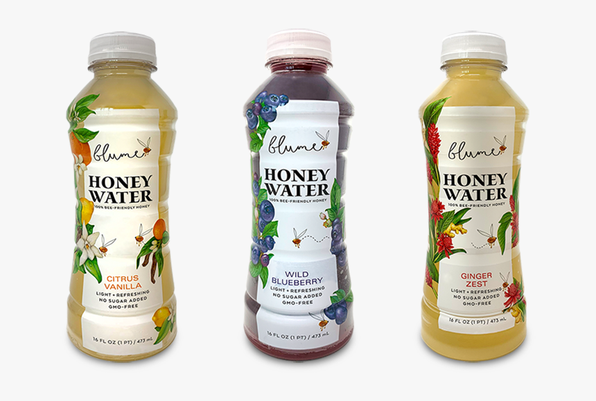 Blume3bottles - Blume Wild Blueberry Honey Water, HD Png Download, Free Download