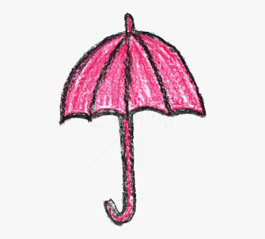 Free Png Crayon Umbrella Drawing Png - Drawing, Transparent Png, Free Download