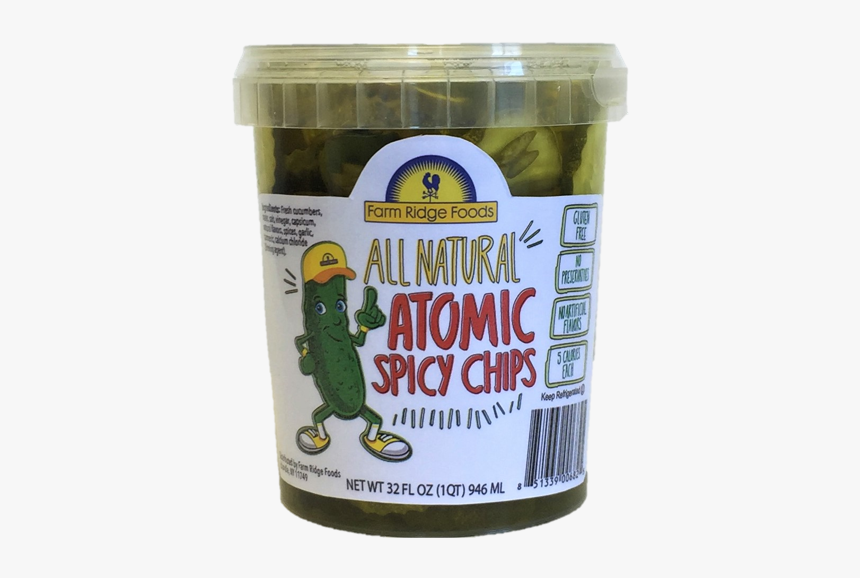 Farm Ridge Foods All Natural Atomic Spicy Pickles, - Food, HD Png Download, Free Download