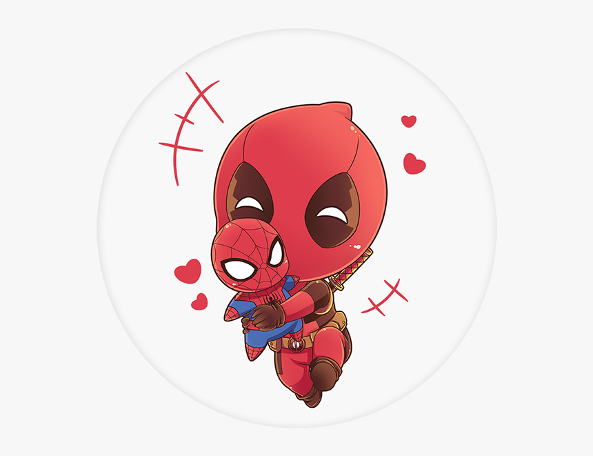 Deadpool Clipart Head - Spiderman And Deadpool Cute, HD Png Download, Free Download