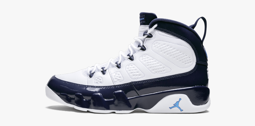 Air Jordan 9 Retro "unc - White And Blue Retro 9, HD Png Download, Free Download