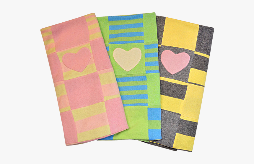 Yellow & Grey Heart Blanket - Patchwork, HD Png Download, Free Download