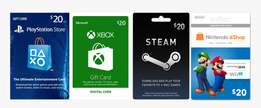 playstation and xbox gift cards