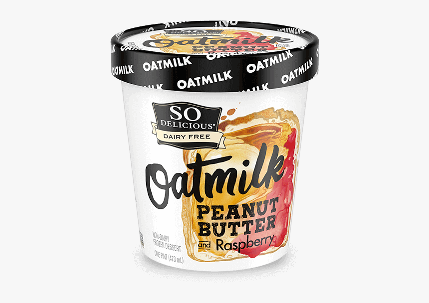 Peanut Butter & Raspberry Oatmilk Frozen Dessert"
 - Oat Milk Ice Cream, HD Png Download, Free Download