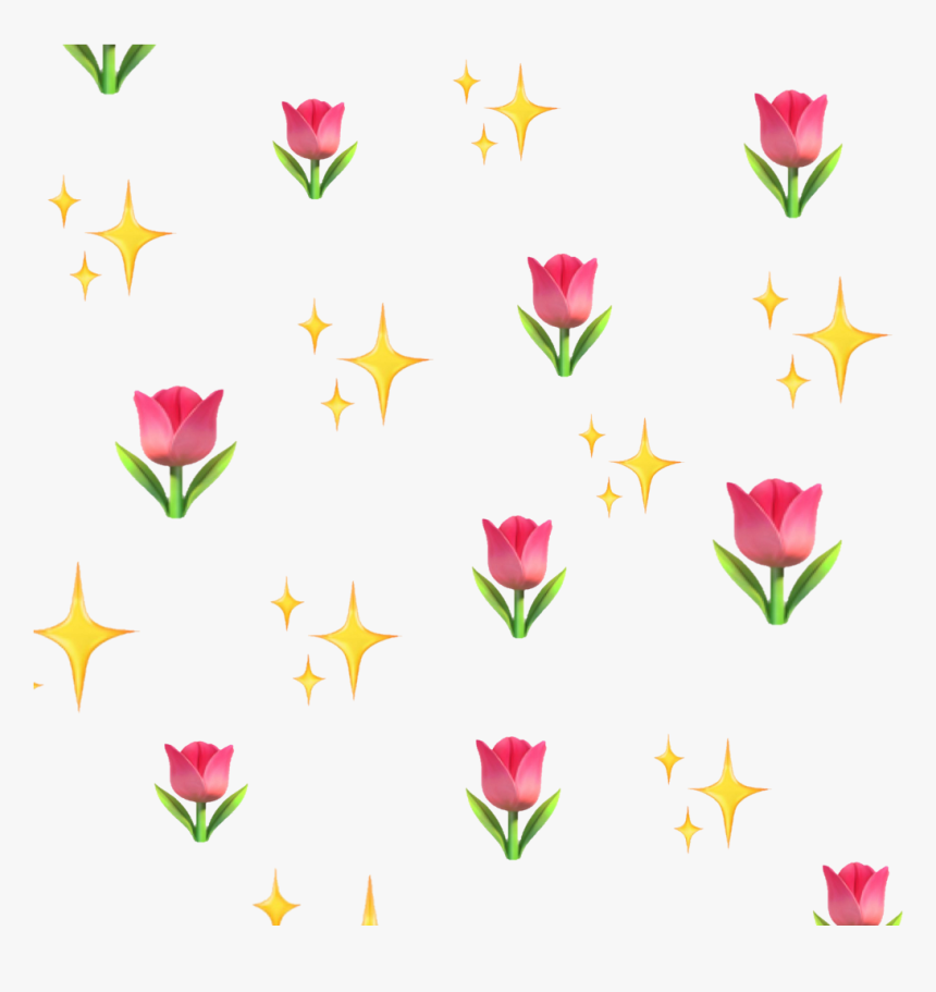 Flowers Sparkle Shine Emojis - Transparent Background Emoji Flowers Png, Png Download, Free Download