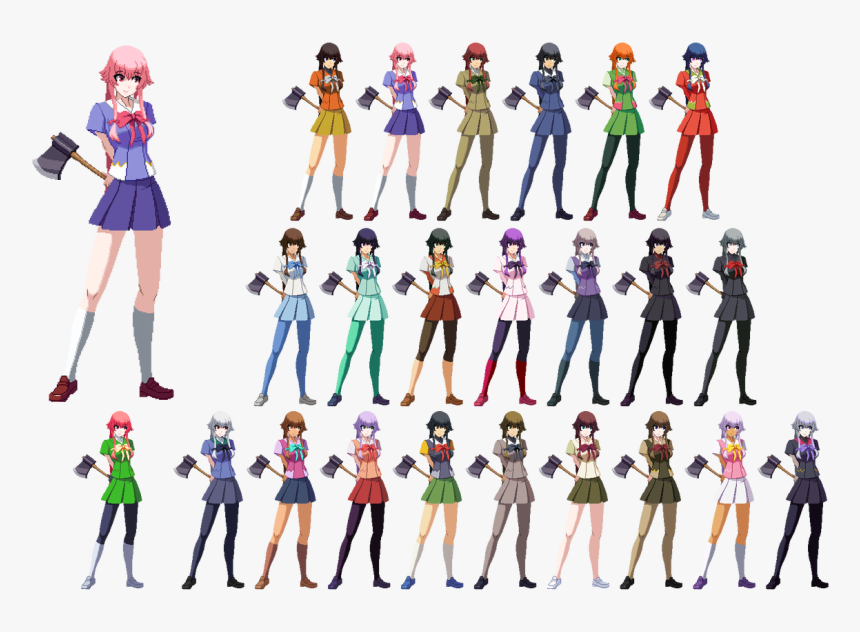 Yuno Gasai Character Design, HD Png Download, Free Download