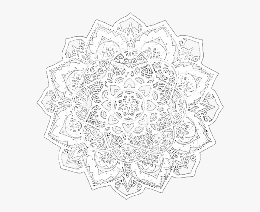 #overlays #overlay #mandala #editinghelp #help #edits - White Mandala Black Background, HD Png Download, Free Download