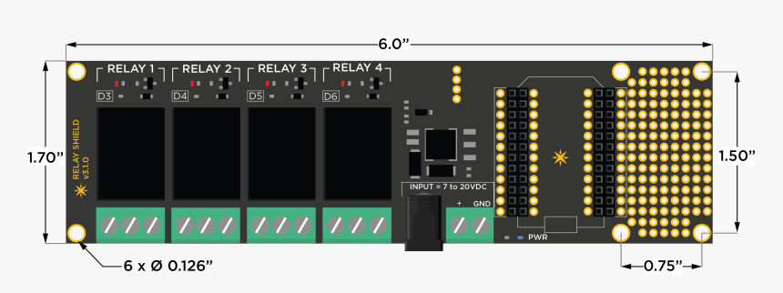 Relay Shield Dimensions - Particle Relay Shield, HD Png Download, Free Download