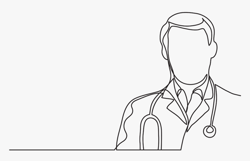 Line Drawing Of Doctor - Sketch, HD Png Download, Free Download