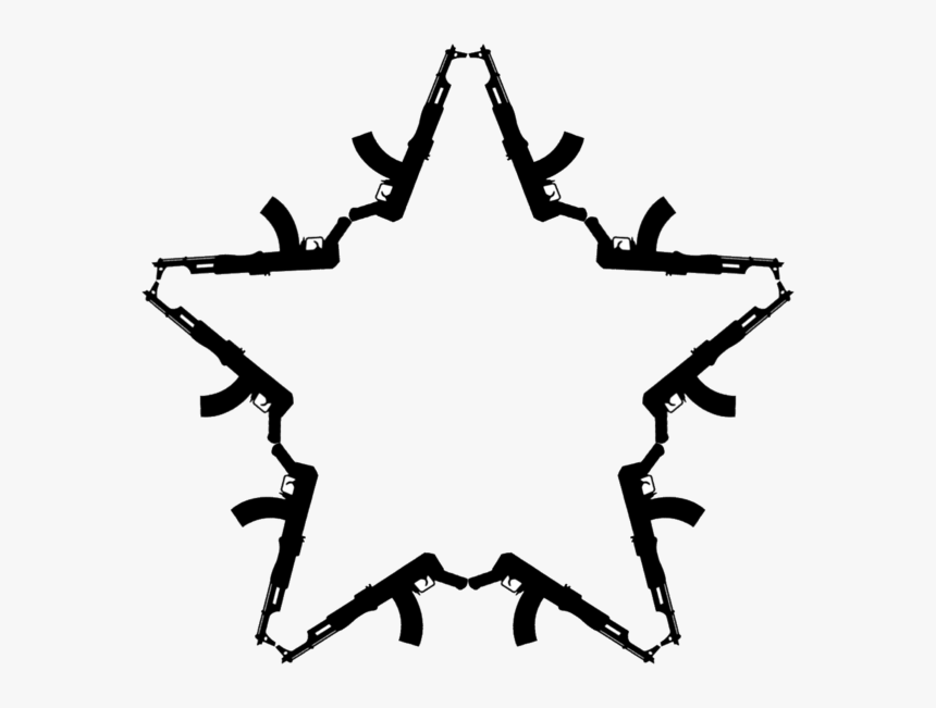 Ak 47 Star Tattoo Clipart , Png Download - Ak 47 Star Tattoos, Transparent Png, Free Download