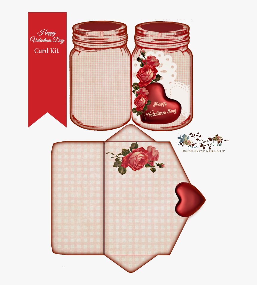 Mason Jar Clipart Valentine, HD Png Download, Free Download