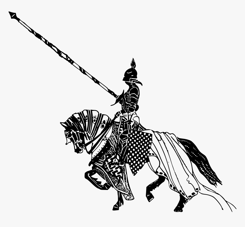 Transparent Knight Clip Art - Black And White Knight, HD Png Download, Free Download