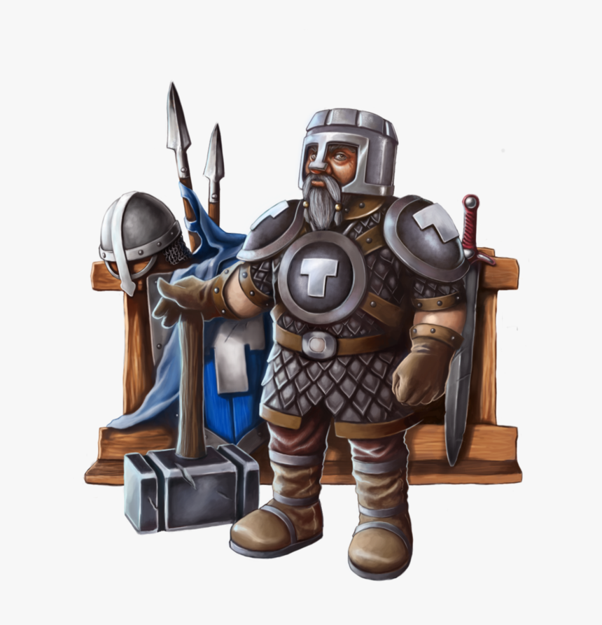 Knight Dwarf Warrior Art - Cuirass, HD Png Download, Free Download